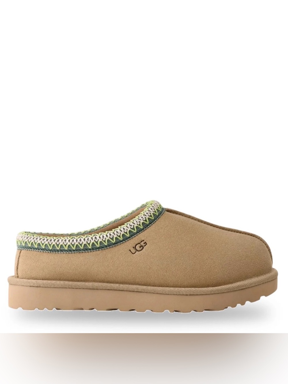 UGG Tasman Mule in Chestnut with Green Trim